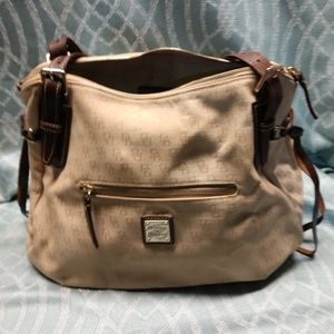 Dooney and Bourke bag leather trim smoke and pet free